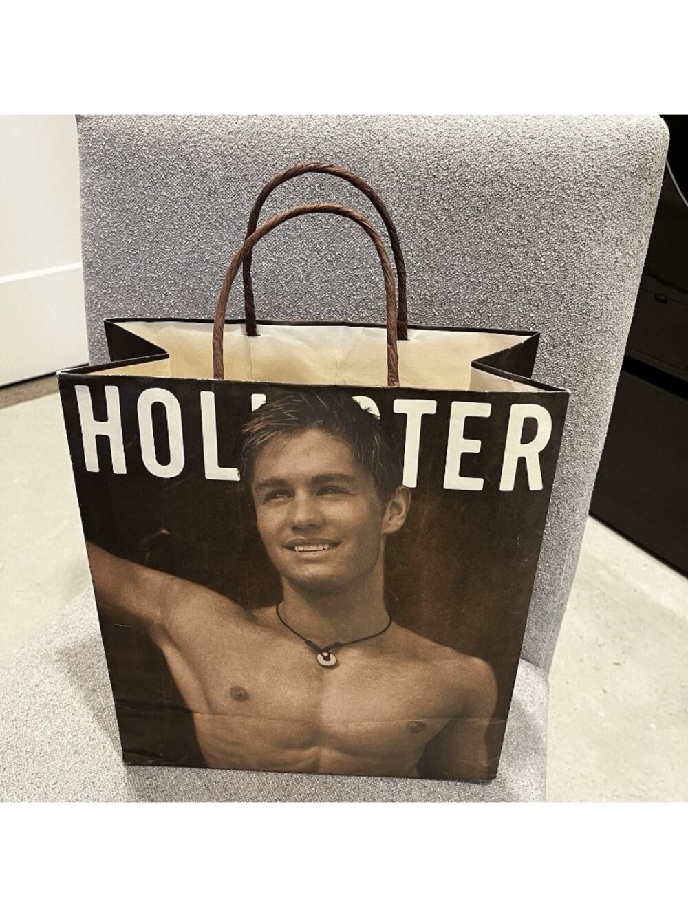 Vintage *Hollister* Paper Shopping Bag - Male Model